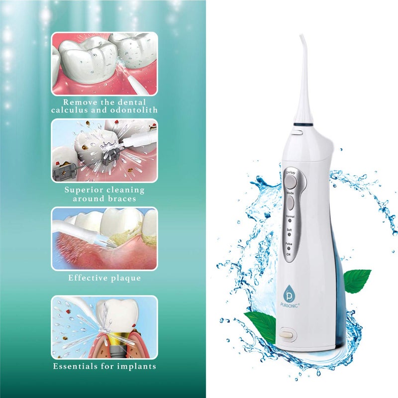 Pursonic USB Rechargeable Oral Irrigator Water Flosser, Helps Remove Plaque And Dilute Harmful Toxins. - Image 4